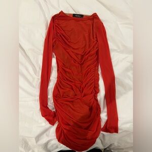 Red going out dress